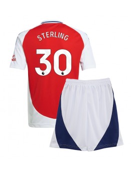 Arsenal Raheem Sterling #30 Replika Hemmakläder Barn 2024-25 Kortärmad (+ byxor)